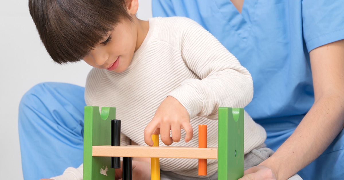 Caregiver for a child with disabilities providing supportive home care