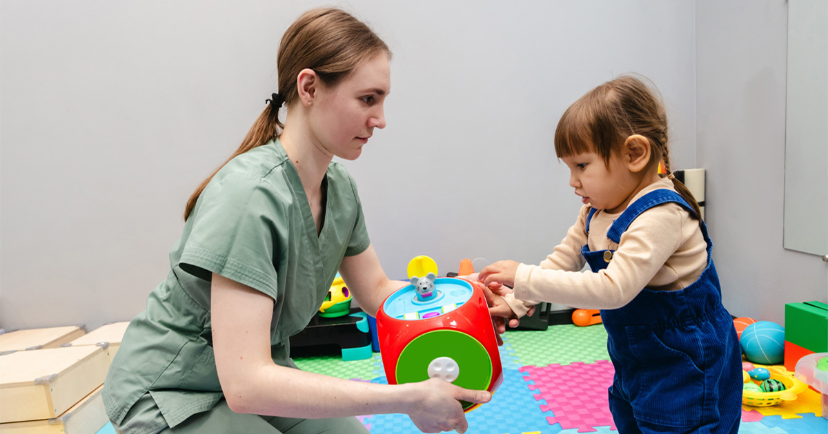 Special Needs Therapy helping a child develop communication and daily living skills