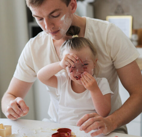 Special needs family support with family members sharing caregiving responsibilities